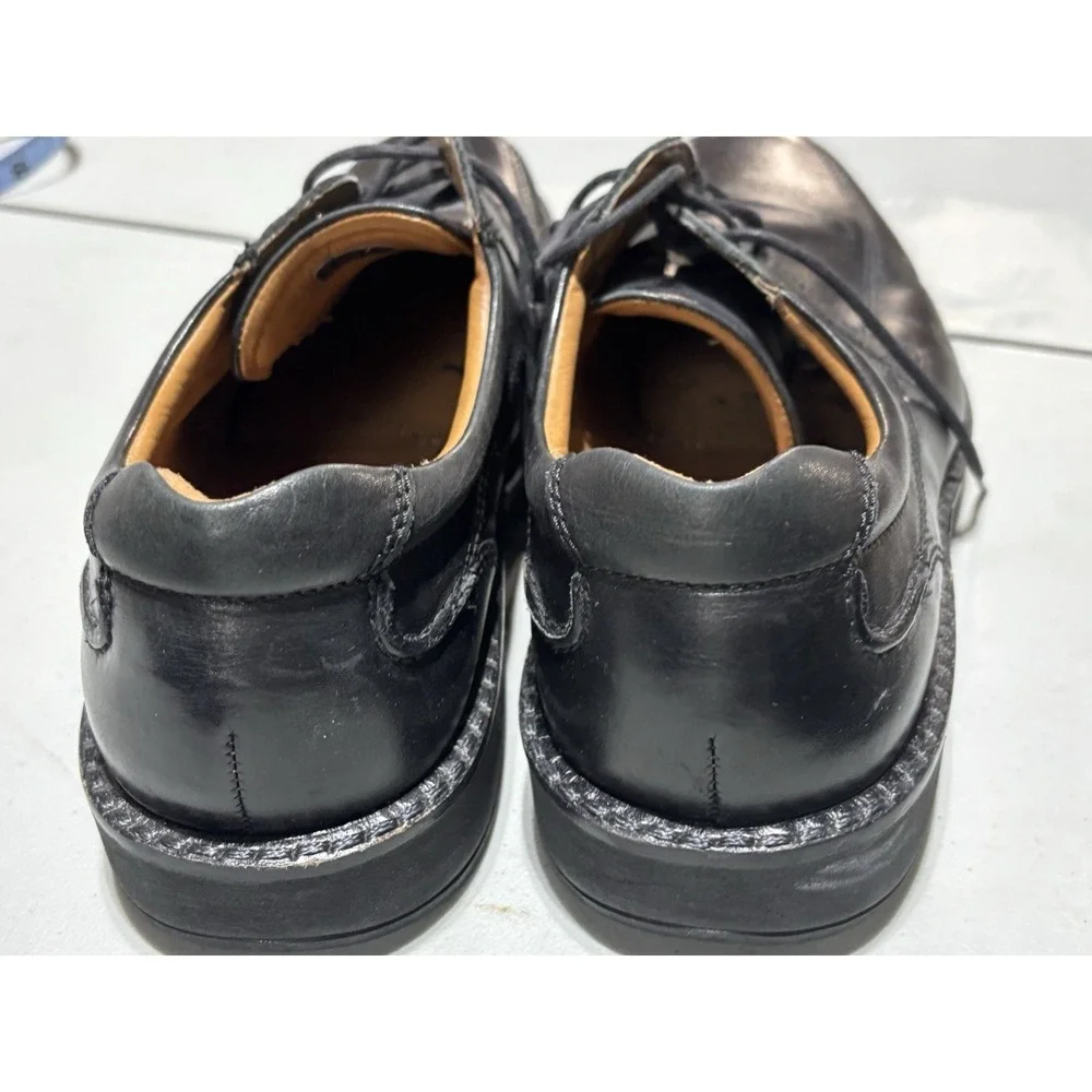 Ecco Seattle Black Leather Apron Toe Derby Oxford EU43 US10‎